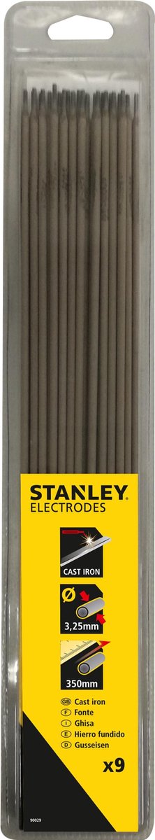 Électrodes de soudage Stanley fonte - ø3,25x350 mm - 9 pièces