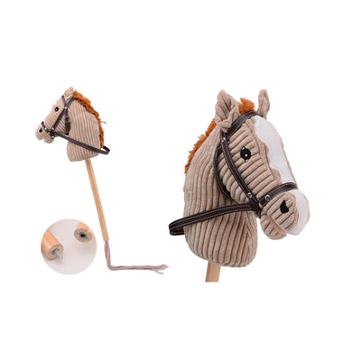 Johntoy cheval de bataille + son 80cm marron