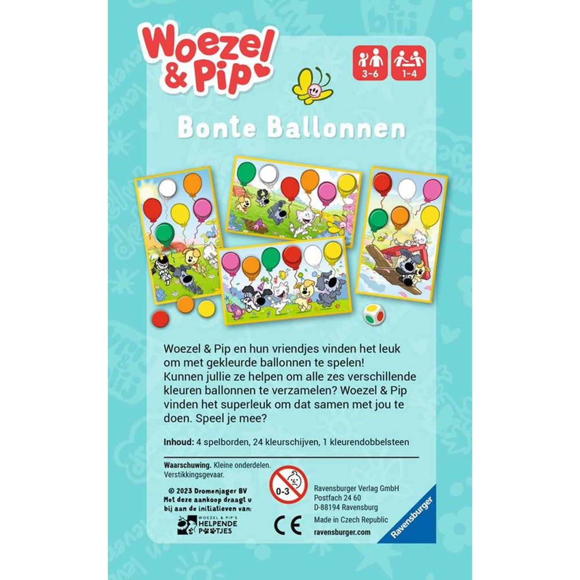 Ravensburger Pip Bonte Balloons Colors reconnaît le jeu