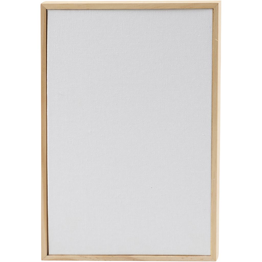 Panneau de toile Creativ company avec cadre, dim. 15,8x23,8 cm, 280 gr, blanc, 10 pièces 1 boîte