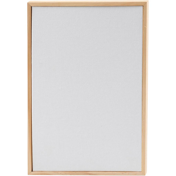 Panneau de toile Creativ company avec cadre, dim. 15,8x23,8 cm, 280 gr, blanc, 10 pièces 1 boîte