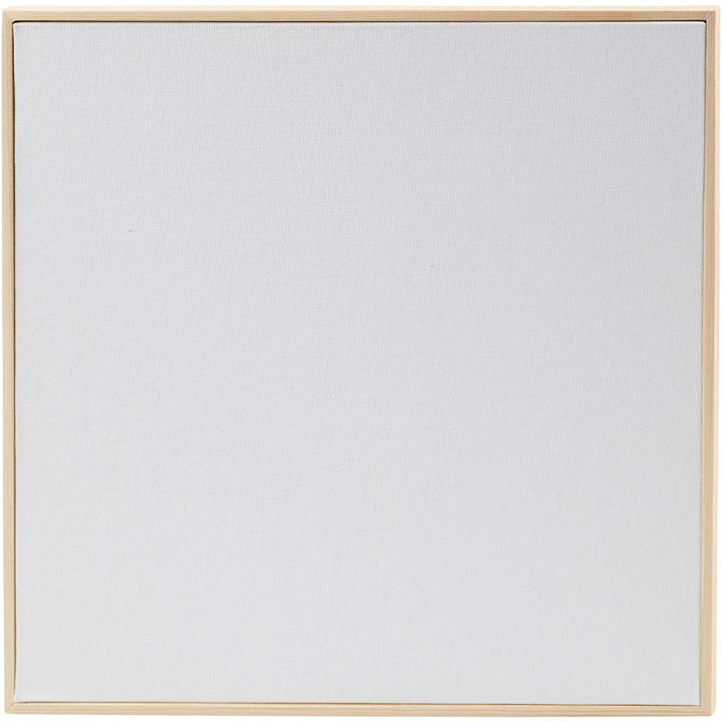 Panneau de toile Creativ company avec cadre, dim. 30x30 cm, 280 gr, blanc, 10 pièces 1 boîte