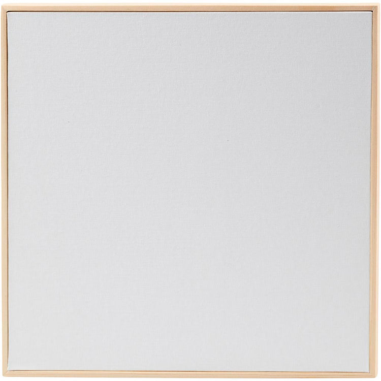 Panneau de toile Creativ company avec cadre, dim. 30x30 cm, 280 gr, blanc, 10 pièces 1 boîte