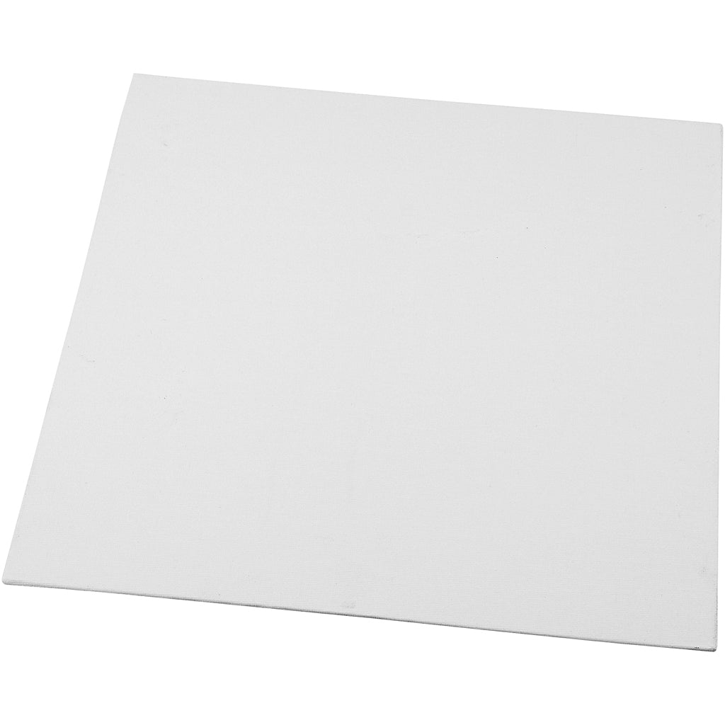 Panneau de toile Creativ company, dim. 30x30 cm, épaisseur 3 mm, 280 gr, blanc, 1 pièce