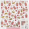 Papier design Vivi Gade, casse-noix, 180 gr, or, rouge, blanc, 3 feuilles 1 boîte