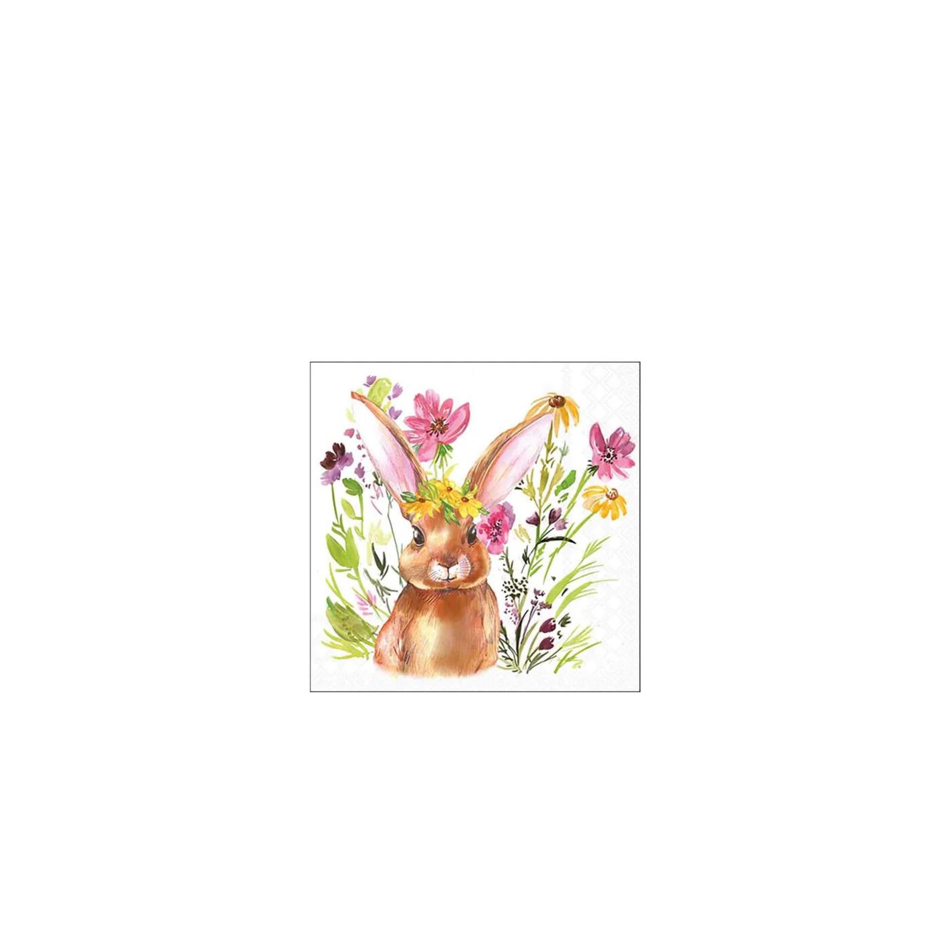 Serviettes Ambiente 25cm fille lapin