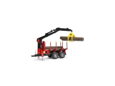 Bruder Forest Building Trailer avec grue de chargement et quatre arbres