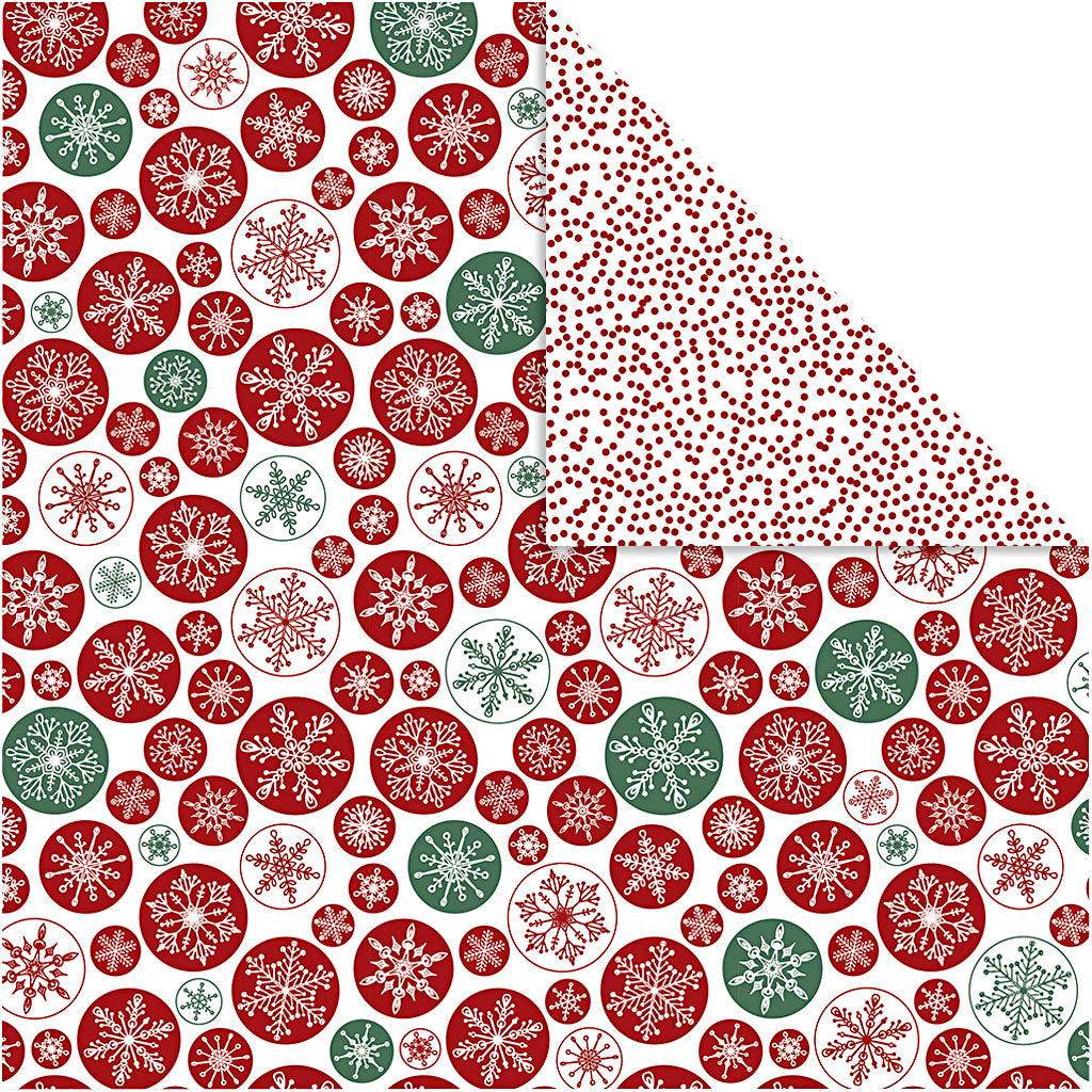 Papier design Vivi Gade, points de cristal de glace, feuille 30,5x30,5 cm, 180 gr, 5 feuilles 1 boîte