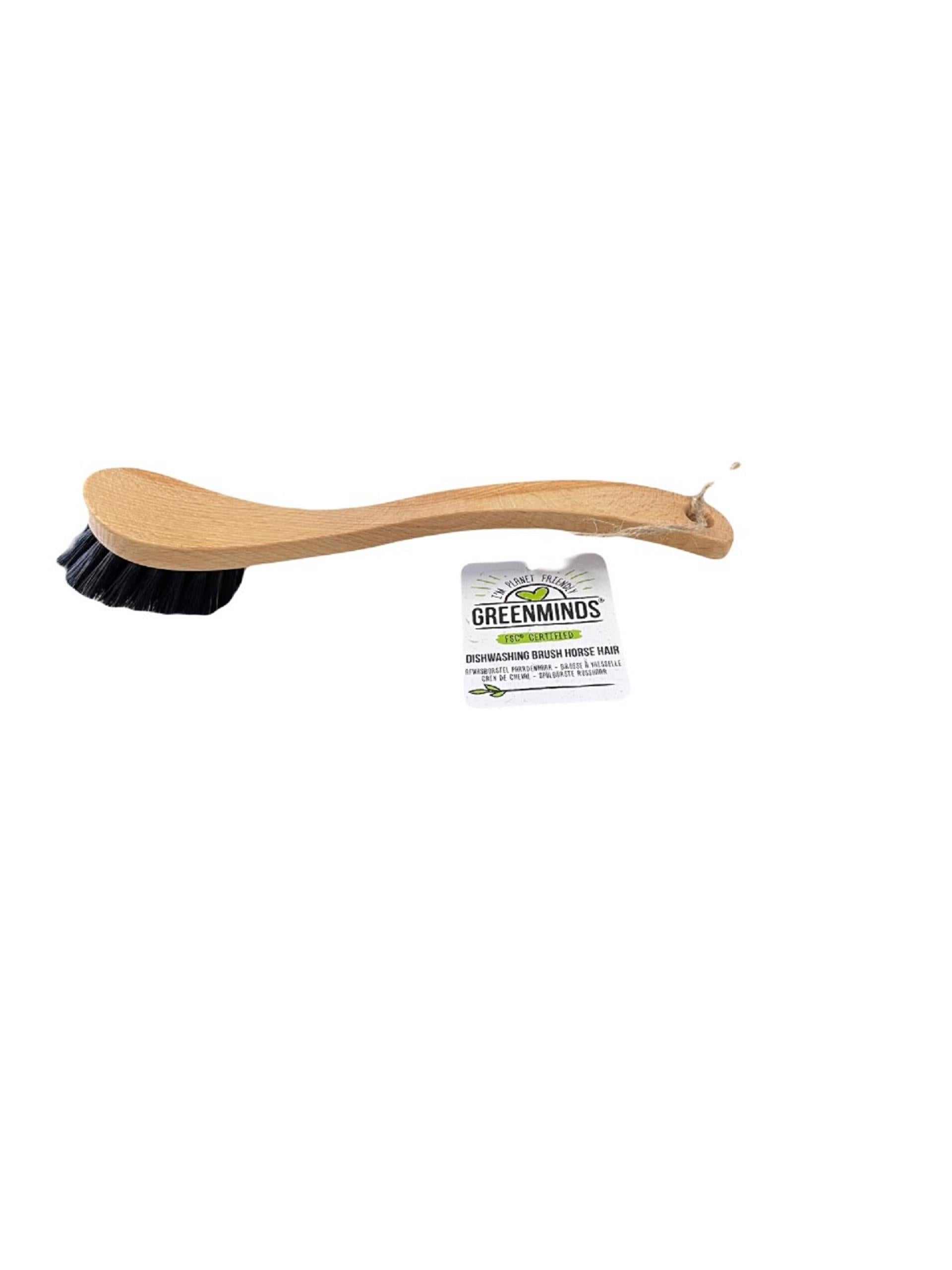 Brosse à vaisselle en crin de cheval en bois Greenminds