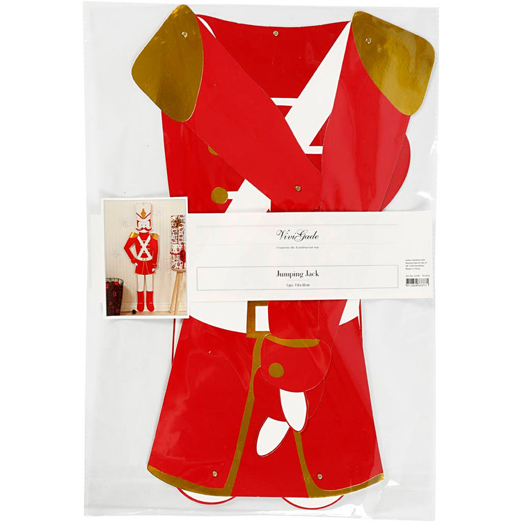 Casse-noix Vivi Gade, h : 110 cm, l : 30 cm, 300 g, or, rouge, blanc, 1 pièce