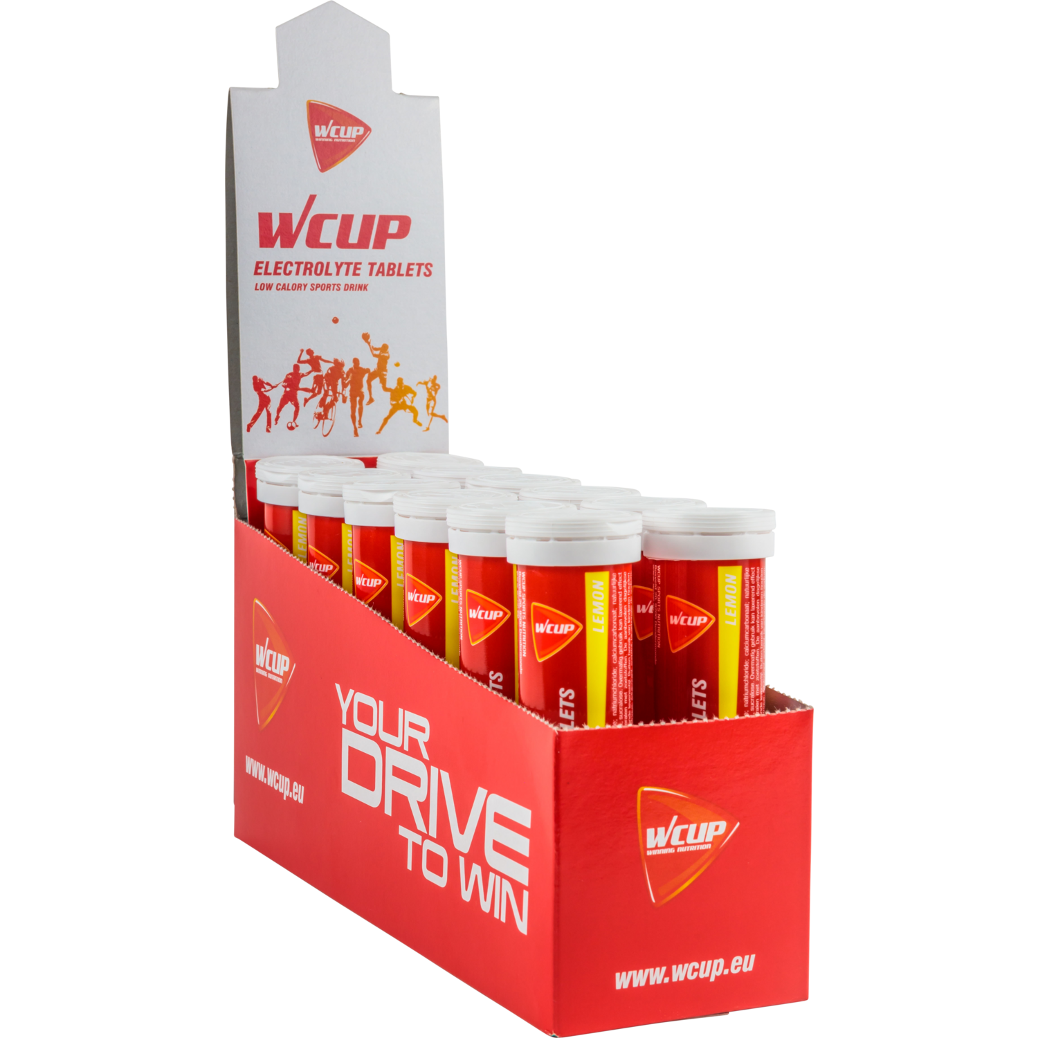 Wcup - comprimés d'électrolyte citron 12 pièces