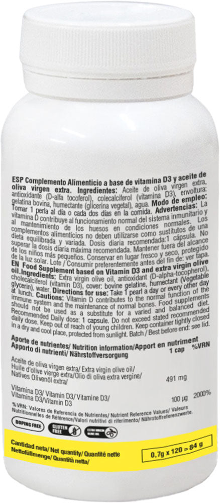 226ers vitamine d3 4000 UI 120 gélules molles