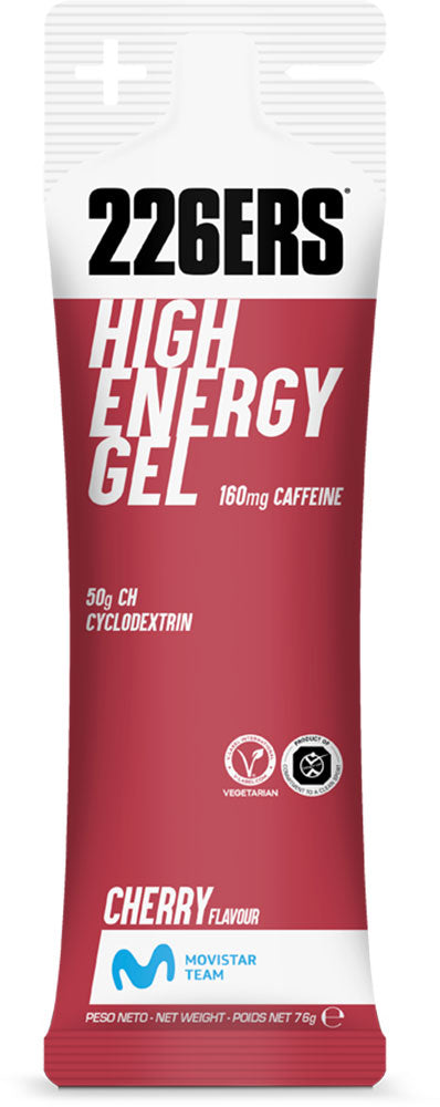 226ers gel cerise haute énergie 160 mg caféine 76 g