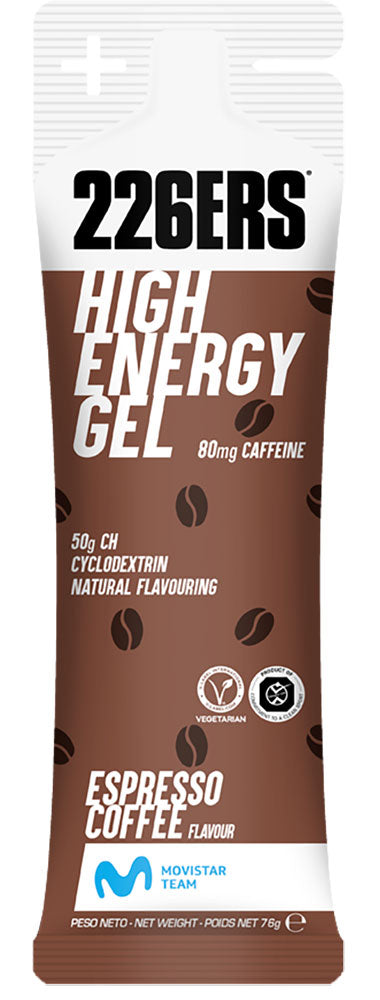 226ers gel de café expresso haute énergie 80 mg de caféine 76 g