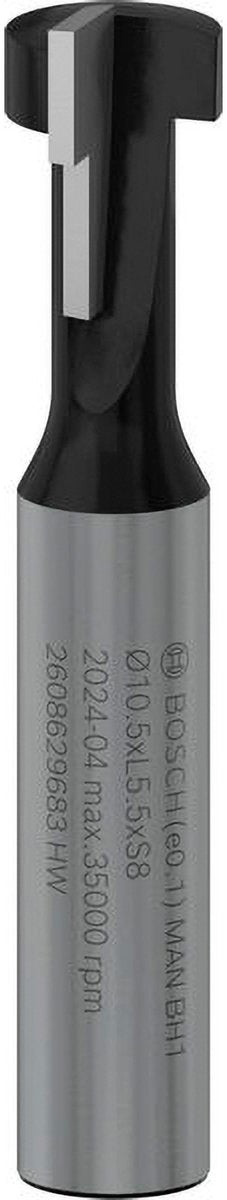 Fraise à rainurer en T Bosch pro 10,5 x ø 6,6 tige 8 mm - 2608629683