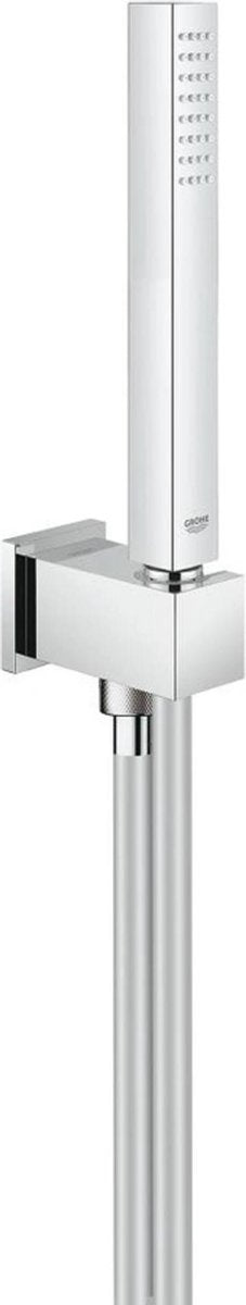 Ensemble de douchette Grohe euphoria cube stick - 1 type de jet - tige - avec support - avec coude de raccordement mural - flexible lisse - 125cm - chrome