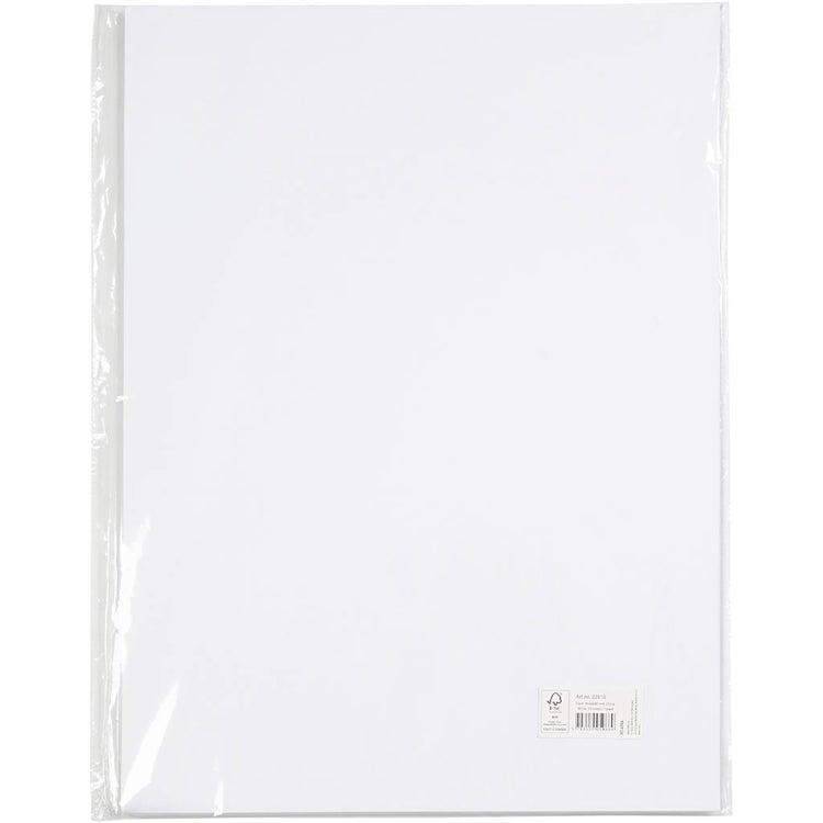 Carton coloré Creativ company, feuille 460x640 mm, 210-220 gr, blanc, 25 feuilles 1 boîte