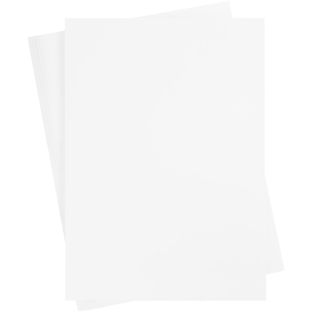 Carton coloré Creativ company, feuille 460x640 mm, 210-220 gr, blanc, 25 feuilles 1 boîte