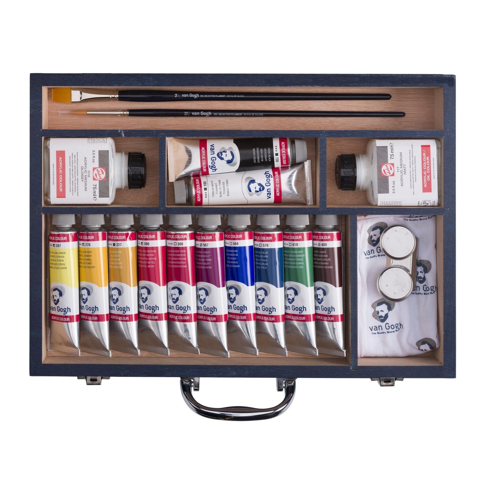 Van Gogh • boîte de démarrage de peinture acrylique xl 12 x 40 ml + accessoires