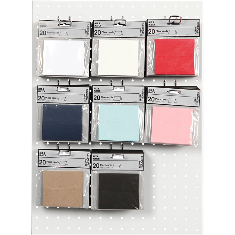 Cartes de visite d'entreprise Creativ, format 9x4 cm, 220 g, différentes couleurs, boîte 8x10 1 boîte