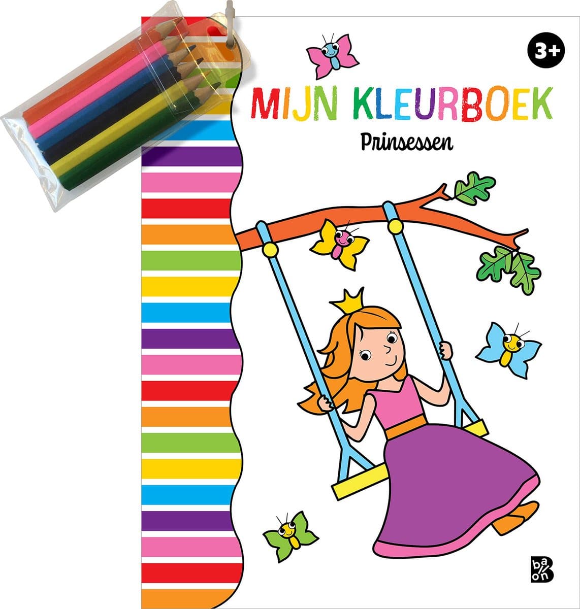 Le livre de coloriage ballon ballon princesses avec 6 crayons de couleur