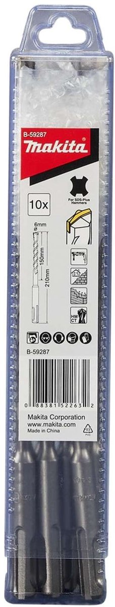 Accessoires Makita b2s : foret à béton 6x210mm - b-59287 b-59287