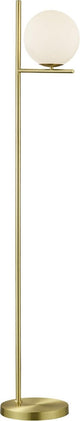 Trio pure - lampadaire - laiton mat - excl. 1x e14 28w - verre blanc