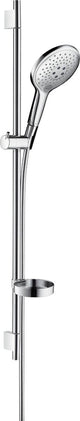 Hansgrohe raindance select s 150 unique puro ensemble de barre coulissante - 90 cm - chrome - 3 types de jets - douchette à main diamètre 150 mm