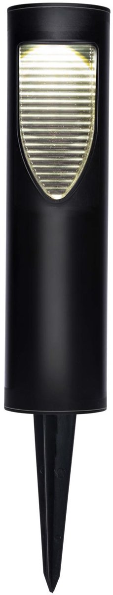 Éclairage de jardin solaire Grundig - lampe de jardin avec piquet - éclairage extérieur - lumière LED blanc chaud - IP44 protégé contre les éclaboussures - durée de combustion 6-8 heures - noir