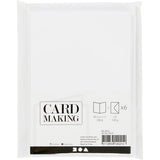 Cartes et enveloppes d'entreprise Creativ, format carte 10,5x15 cm, format enveloppe 11,5x16,5 cm, 110+230 gr, blanc, 6 set 1 boîte - afbeelding 2