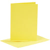 Cartes et enveloppes d'entreprise Creativ, format carte 10,5x15 cm, format enveloppe 11,5x16,5 cm, 110+220 gr, jaune, 6 set 1 boîte
