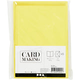 Cartes et enveloppes d'entreprise Creativ, format carte 10,5x15 cm, format enveloppe 11,5x16,5 cm, 110+220 gr, jaune, 6 set 1 boîte - afbeelding 2