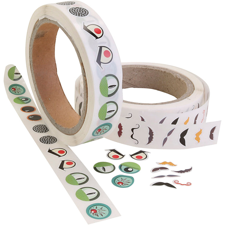 Creativ Company Sticker Eyes and Mustache, 2000st.
