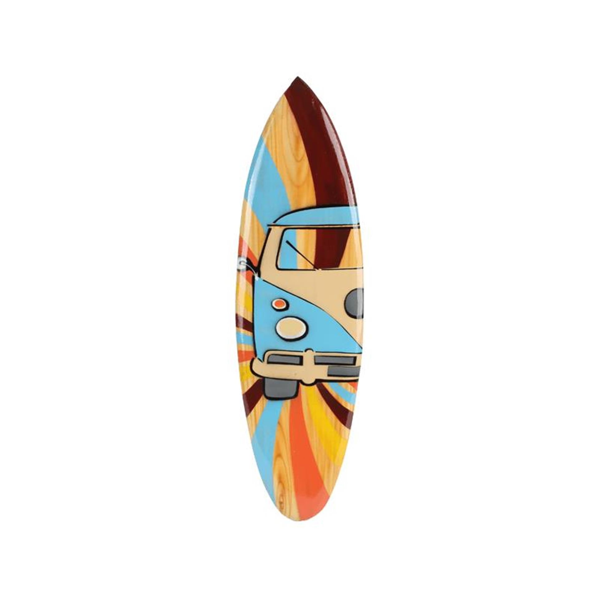 Cosydecor planche de surf bus en bois 50x14x1cm