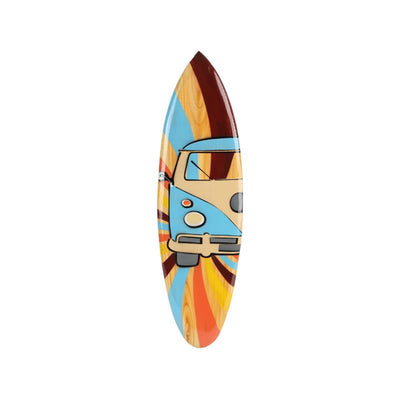 Cosydecor planche de surf bus en bois 50x14x1cm