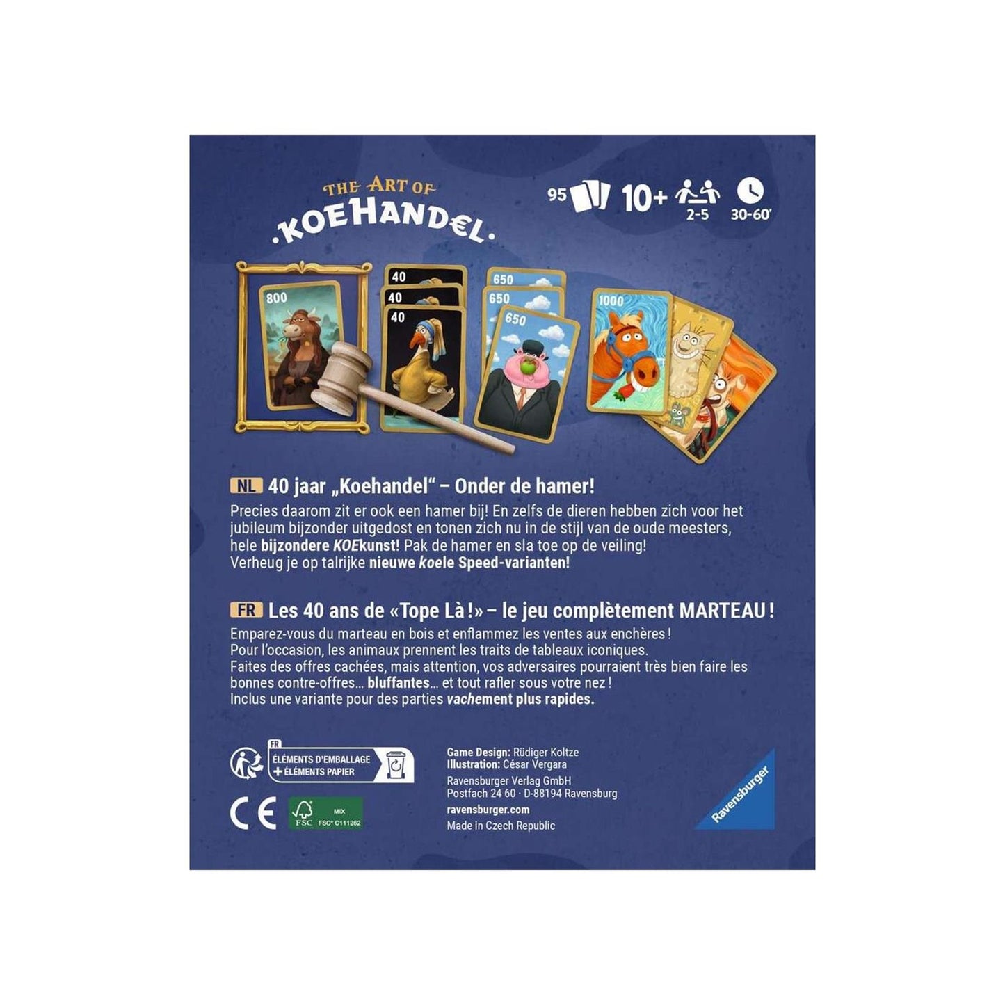Ravensburger Koehandel 40 ans jeu de cartes
