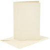 Cartes et enveloppes d'entreprise Creativ, format carte 10,5x15 cm, format enveloppe 11,5x16,5 cm, nacre, 120+210 gr, blanc cassé, 4 set 1 boîte