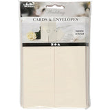 Enveloppe pour carte en nacre Creativ company, format carte 10,5x15 cm, format enveloppe 11,5x16,5 cm, 230+120 gr, blanc cassé, 10 sets 1 boîte - afbeelding 2