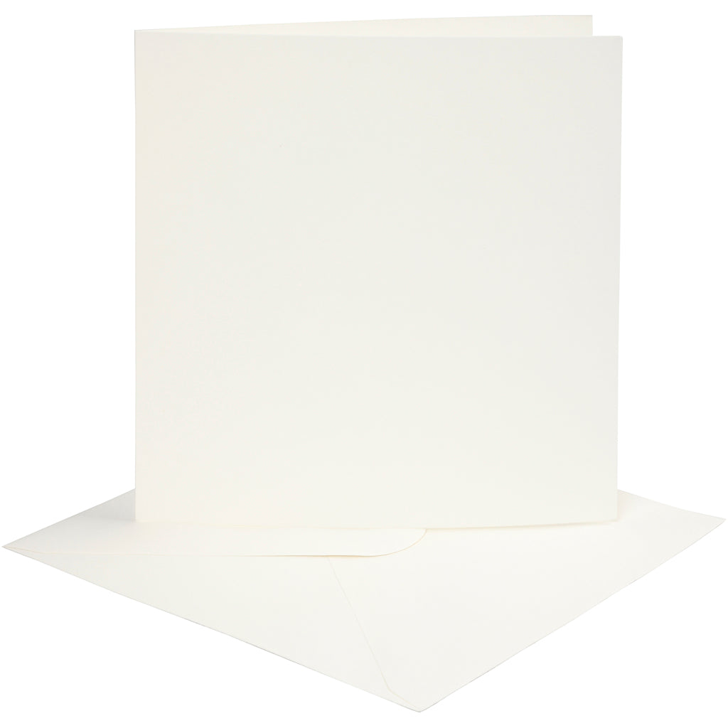 Cartes et enveloppes de l'entreprise Creativ Off-White, 4st.