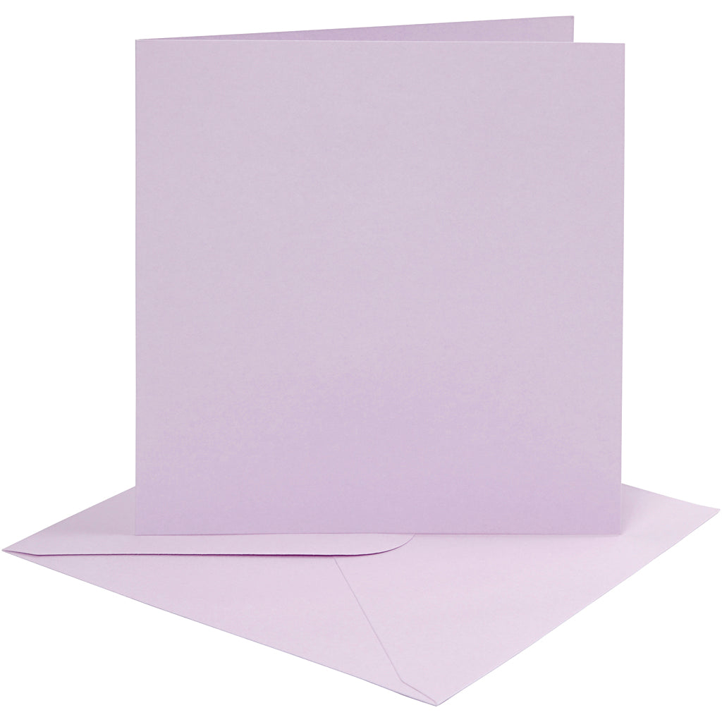 CARIVES ENTREPRISE CARTES ET ENVOLAGES LIGHT PURPLE, 4ST.