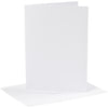 Cartes et enveloppes d'entreprise Creativ, format carte 12,7x17,8 cm, format enveloppe 13,3x18,5 cm, 230 gr, blanc, 4 set 1 boîte