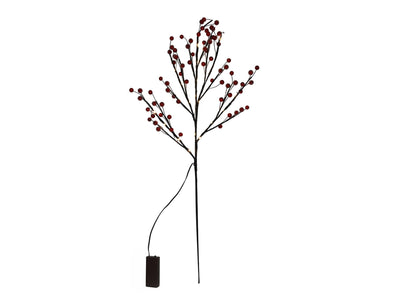 Branche artificielle vivante Svenska 'baie givrée' 20led 75cm