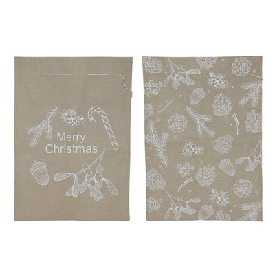 Svenska living sac cadeau Noël aspect jute 50x70cm