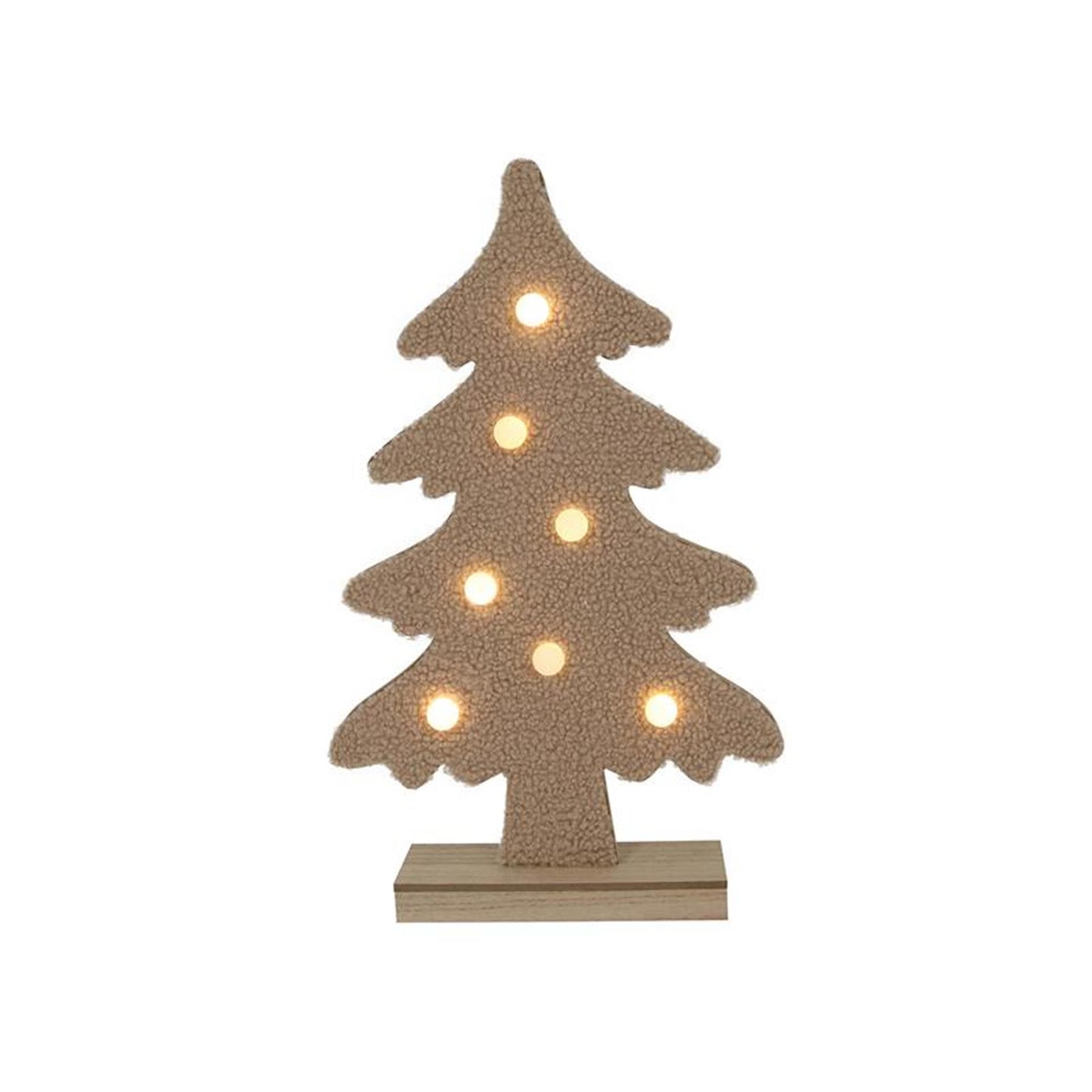 Svenska living sapin de Noël en peluche 7xled chameau 45cm