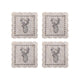 Svenska Living dessous de verre renne feutre lot de 4 10cm