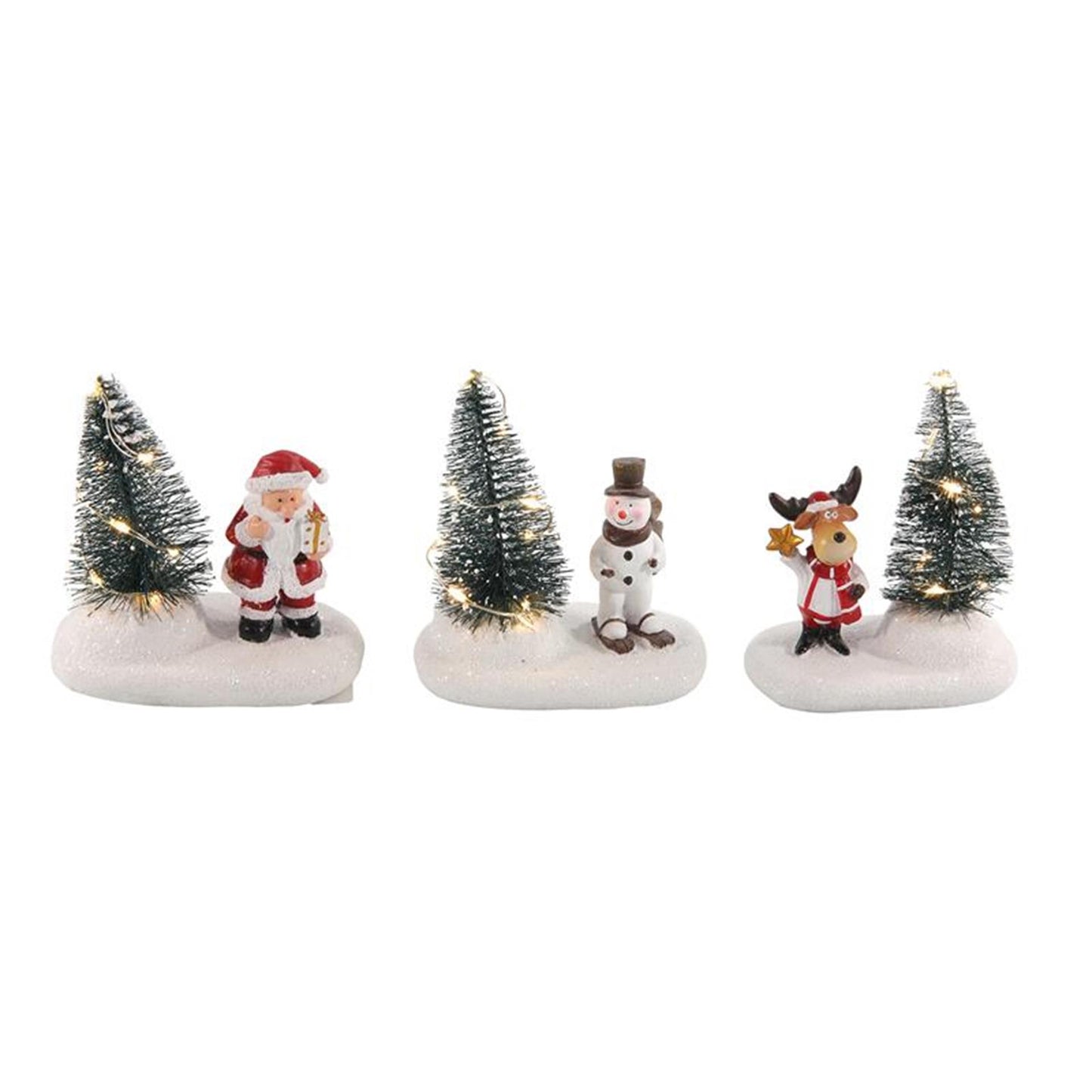 Scène de Noël Sapin de Noël LED 10,5cm 2xLR44