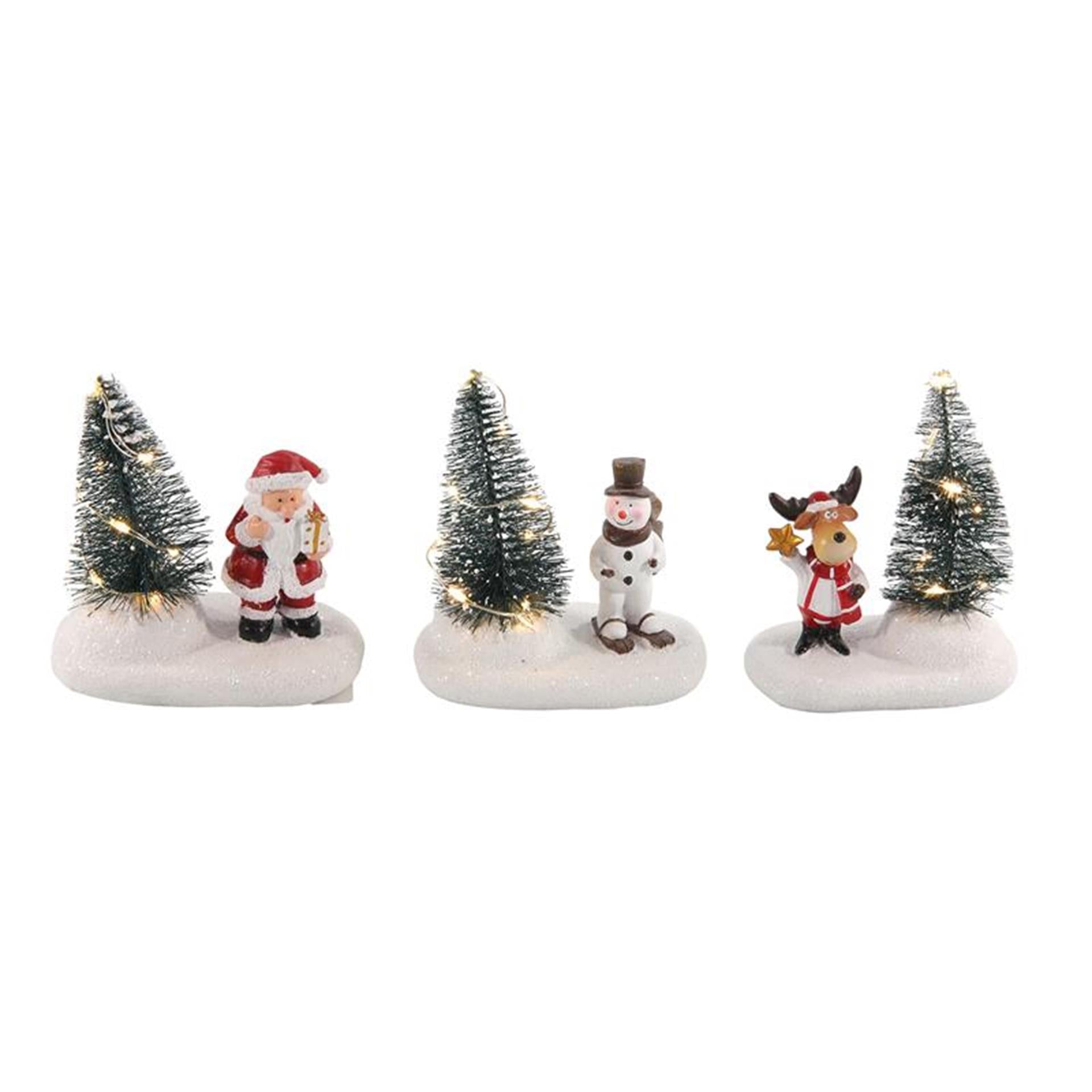 Scène de Noël Sapin de Noël LED 10,5cm 2xLR44