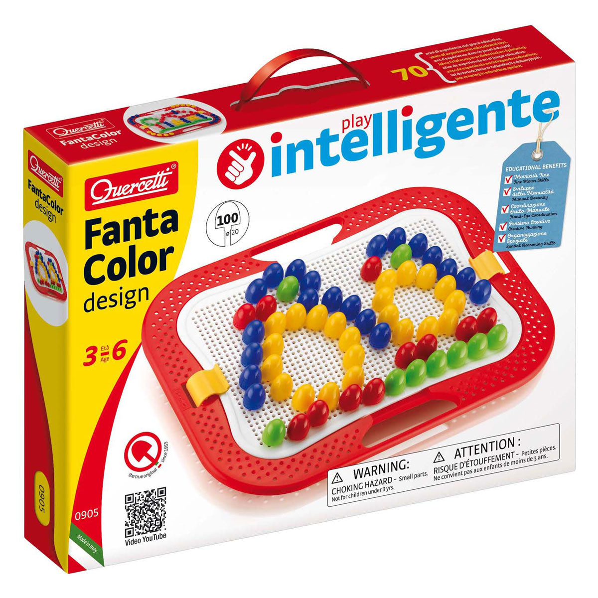 Quercetti Fantacolor Design Isteek Mosaic, 100 broches