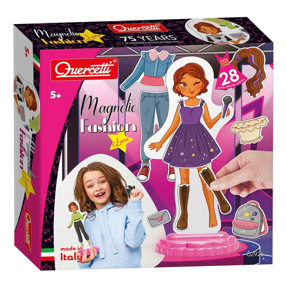 Quercetti poupée à habiller magnétique Laura - 28 pcs.