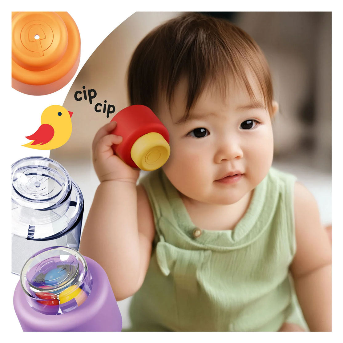 Quercetti momy doux sensoriel - 8 pcs.